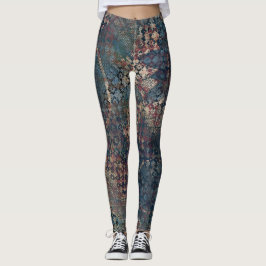 Grungy Muster mit unordentlichem Patchwork von Leggings
