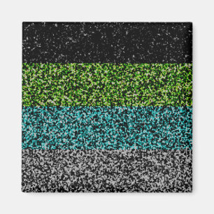 Grungy Noisy Abstract Quoiromantische Pride-Flagge Magnet