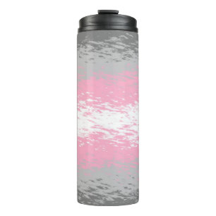 Grungy Noisy Grainy Abstrakt Demigirl Pride Flag Thermosbecher