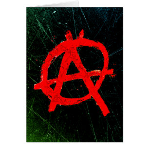 Grungy Red Anarchy Symbol