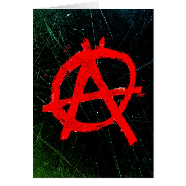 Grungy Red Anarchy Symbol (Vorne)