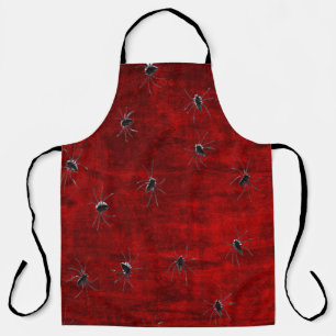 Grungy rotes Halloween & Spinnen Schürze