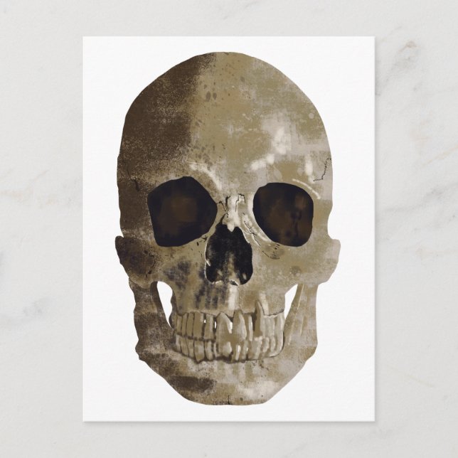 Grungy Skull Postkarte (Vorderseite)