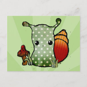 Grungy Snail Postcard Postkarte