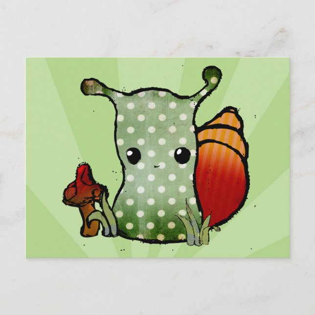 Grungy Snail Postcard Postkarte (Vorderseite)