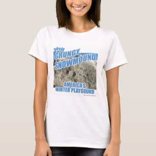 Grungy Snowmound Parody Winter Travel Design T-Shirt