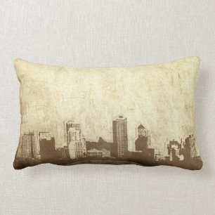 Grungy Stadthintergrund Lendenkissen