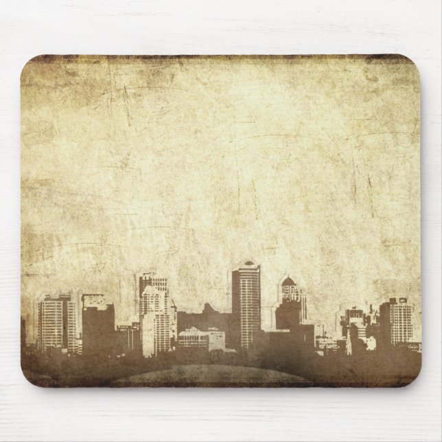 Grungy Stadthintergrund Mousepad (Vorne)