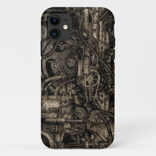 Grungy Steampunk Maschinerie iPhone 11 Hülle