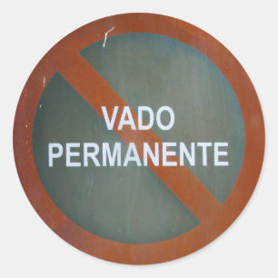 Grungy Street Sign Runder Aufkleber