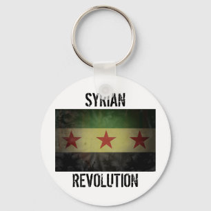 Grungy Syria Flag "Syrische Revolution" Schlüsselanhänger