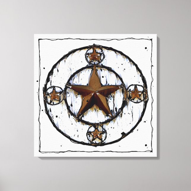 GRUNGY TEXAS STAR LEINWANDDRUCK (Vorderseite)