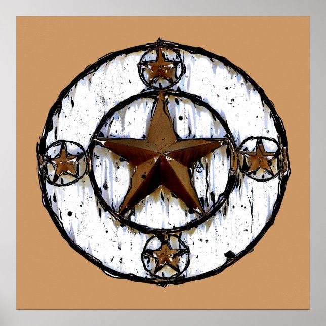 GRUNGY TEXAS STAR POSTER (Vorne)
