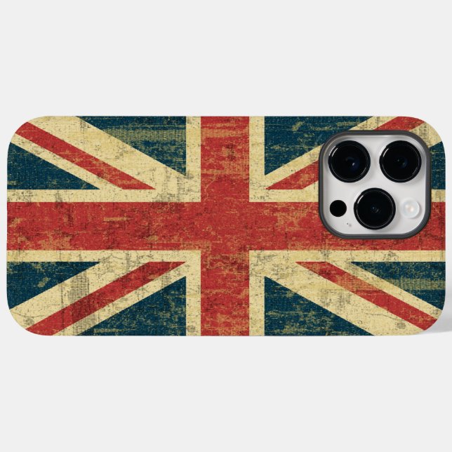 Grungy Union Jack Case-Mate iPhone Hülle (Rückseite (Horizontal))