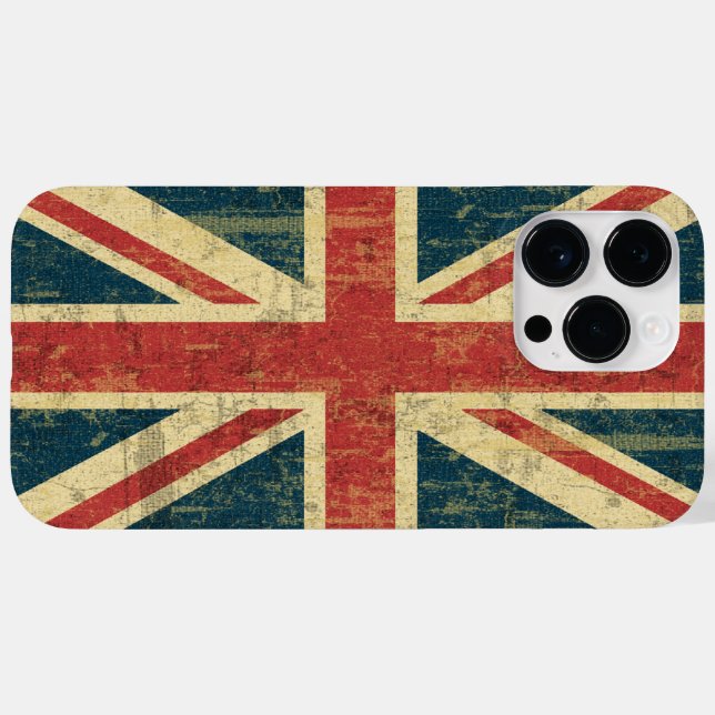 Grungy Union Jack Case-Mate iPhone Hülle (Rückseite (Horizontal))