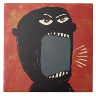 Grungy verärgerter Mann Fliese