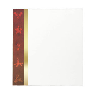 Grungy Vintage Weihnachten in Gold Notizblock