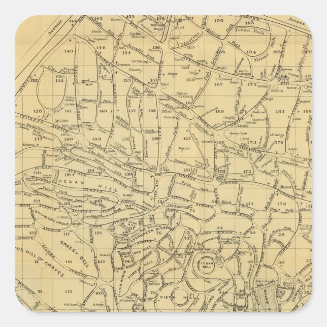 Grünholz-Friedhof Quadratischer Aufkleber (Vorderseite)