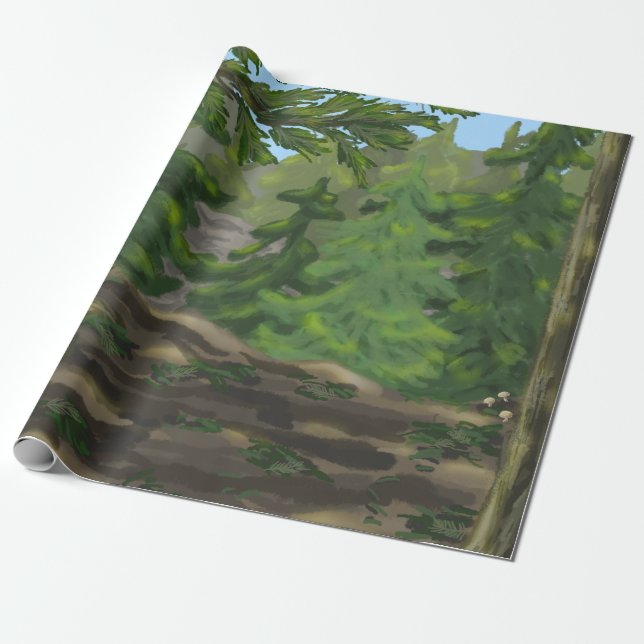 Grünholz Geschenkpapier (Ungerollt)