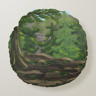 Grünholz Rundes Kissen