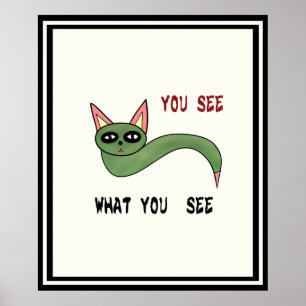 Grünkatzenschlange Poster