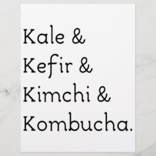 Grünkohl Kefir Kimchi Kombucha