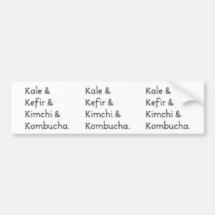Grünkohl Kefir Kimchi Kombucha Autoaufkleber
