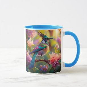 Grünköpfiger Jay-Fantasievogel Tasse