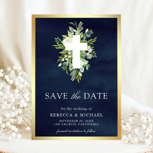 Grünkreuz katholische Navy-Hochzeit Termin vormerk Save The Date