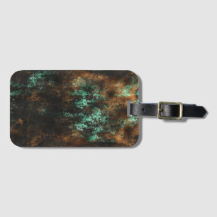 Grünlich-blaue Kupfer-Patina-Metalllackierung Gepäckanhänger