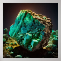 Grünlich-blauer Chrysopras inspirierter Mineralien