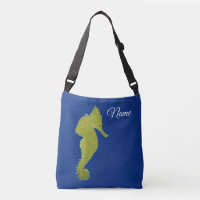 Grünmeer-Pferd Elegante Blume Foto Tasche