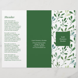 Grünmuster Moderne Trifold Broschüre