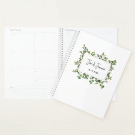 GrünNAME & NAME Hochzeitdatum Zeitloses Paar Planer