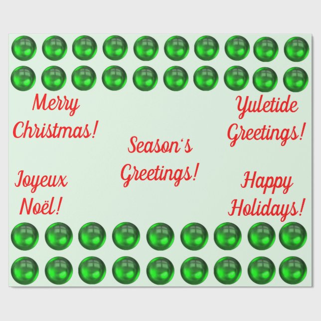 Grünpapier der Jahreszeit Geschenkpapier (Flach)