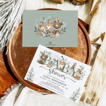 Grünpflanze Waldtiere neutrale Babydusche