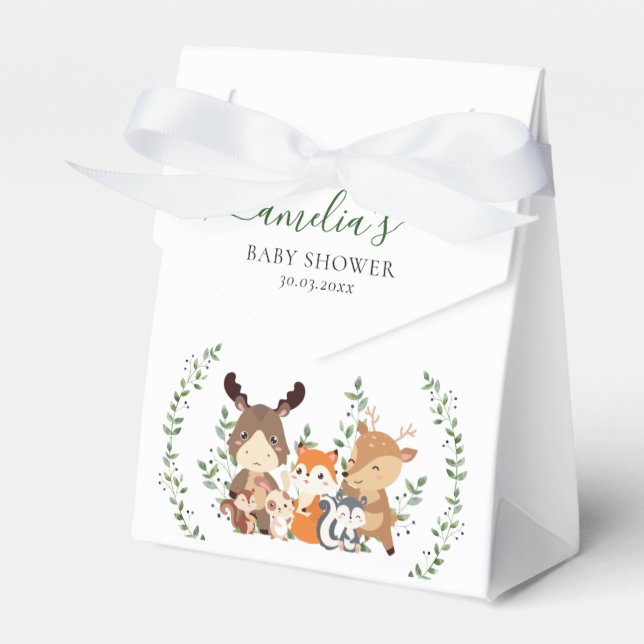 Grünpflanzen aus süßem Wald Botanische Waldtiere Geschenkschachtel (Vorderseite)