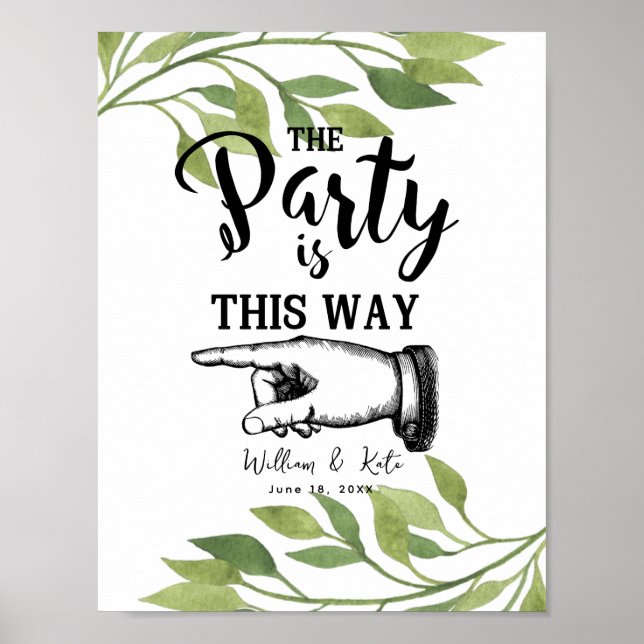 Grünpflanzen DIESE ART FINGER PUNKT Poster (Vorne)