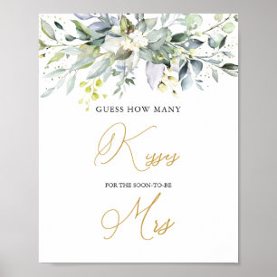 Grünpflanzen Eukalyptus Errate wie viele Küsse Spi Poster