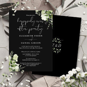 Grünpflanzen Floral Happily Ever After Hochzeit Einladung