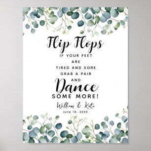 Grünpflanzen Hochzeitskippe Hochzeitszeichen Poster