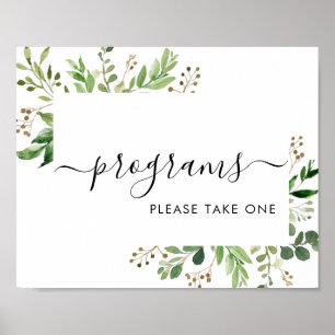 Grünpflanzen-Programme Bitte Ein Exemplar Mitnehme Poster