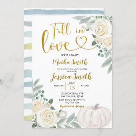 Grünpflanzen Pumpkin Fall in Liebe Kinderdusche Ei Einladung