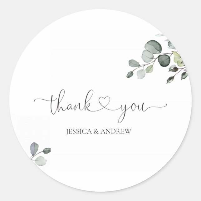 Grünpflanzen Runder Aufkleber (Vorderseite)