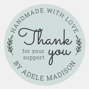 Grünpflanzen Selbstgemacht Mit Liebe Danke Runder Aufkleber