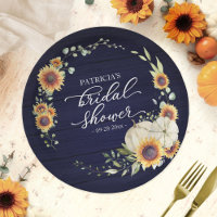 Grünpflanzen Sonnenblumen Pumpkin Fall Bridal Blue