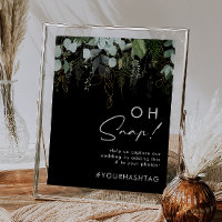 Grünpflanzen und Goldleaf | Black Oh Snap Hashtag
