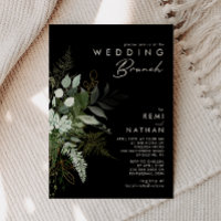 Grünpflanzen und Goldleaf | Black Wedding Brunch
