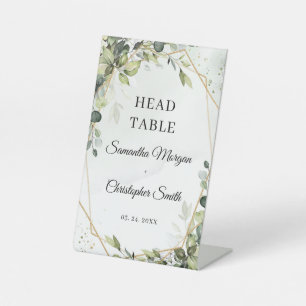 Grünpflanzen von Boho eucalyptus foliage Kopftisch Sockelschild