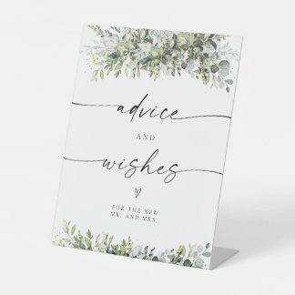 Grünpflanzenberatung und Wunschunterschrift Sockelschild